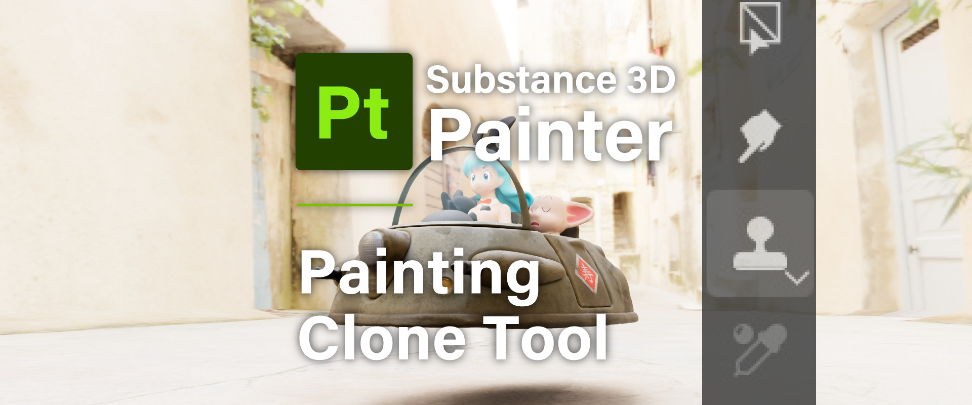 [ Substance 3D Painter ] クローンツールとブレンドモード  Passthrough の使用方法