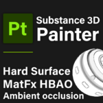 [ Substance 3D Painter ] Hard surface 素材を使用したノーマルに AO（陰影）をつける方法