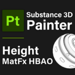 [ Substance 3D Painter ] ハイトマップの追加と調整方法